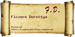 Ficzere Dorottya névjegykártya