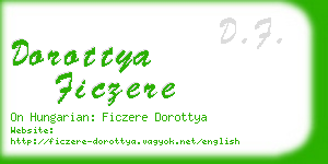 dorottya ficzere business card